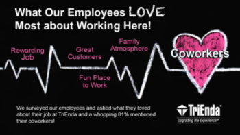 Graphic showing the reasons that employees love their jobs