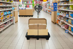 pallet cart with boxes