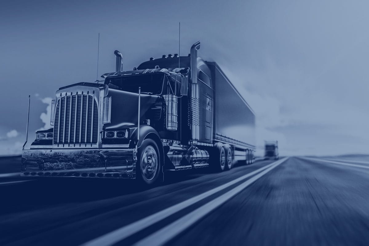 Semi Truck Driving on highway